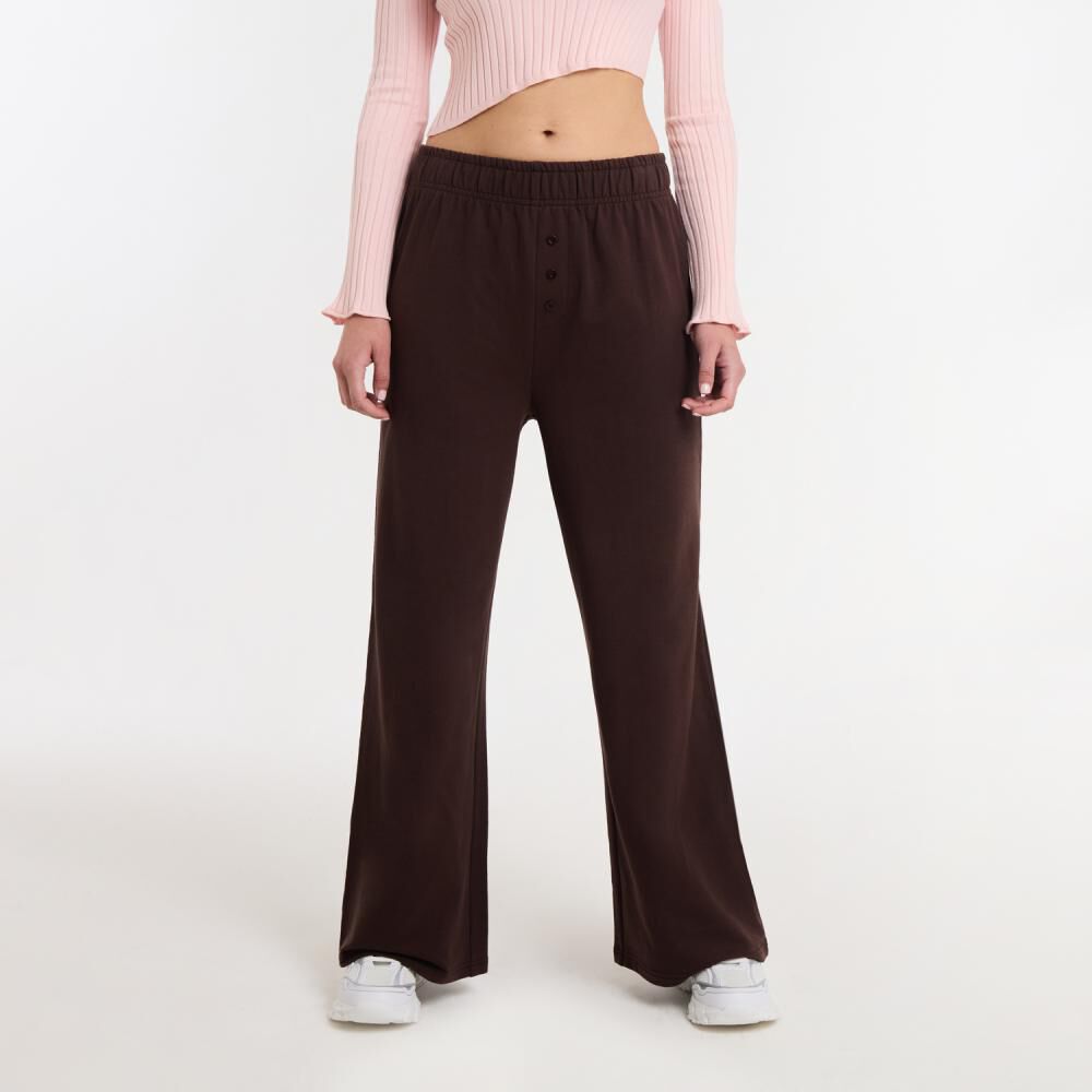 Pantalón De Buzo Moda Tiro Medio Regular Mujer Rolly Go image number 0.0