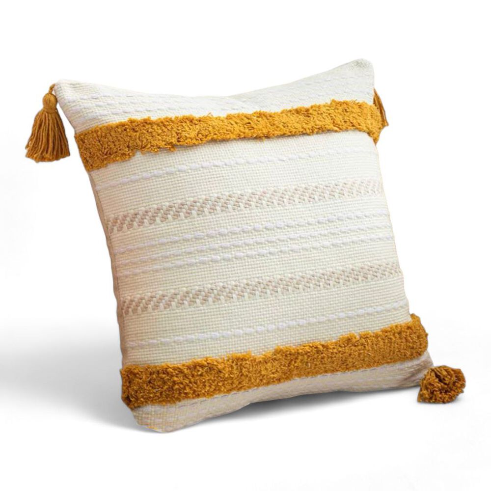 Funda De Boho Medida 45cm X 45cm Con Cierre Oculto De Tela Tipo Lona Fb2-18 image number 0.0