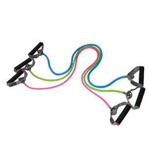 Set De 3 Bandas El&aacute;sticas De Resistencia Tubulares Pro Con Agarres