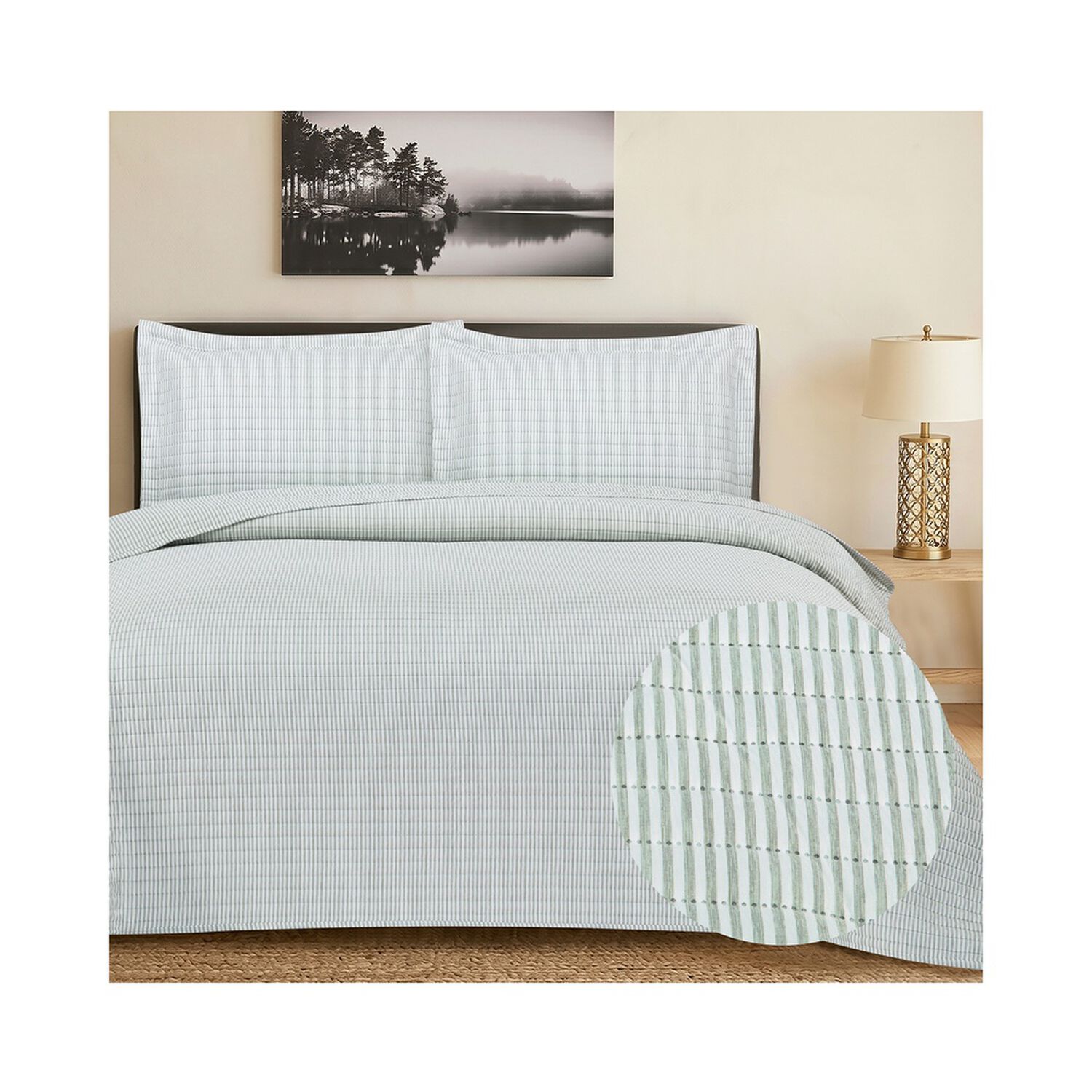 Quilt Andes Cationic Verde King image number 1.0