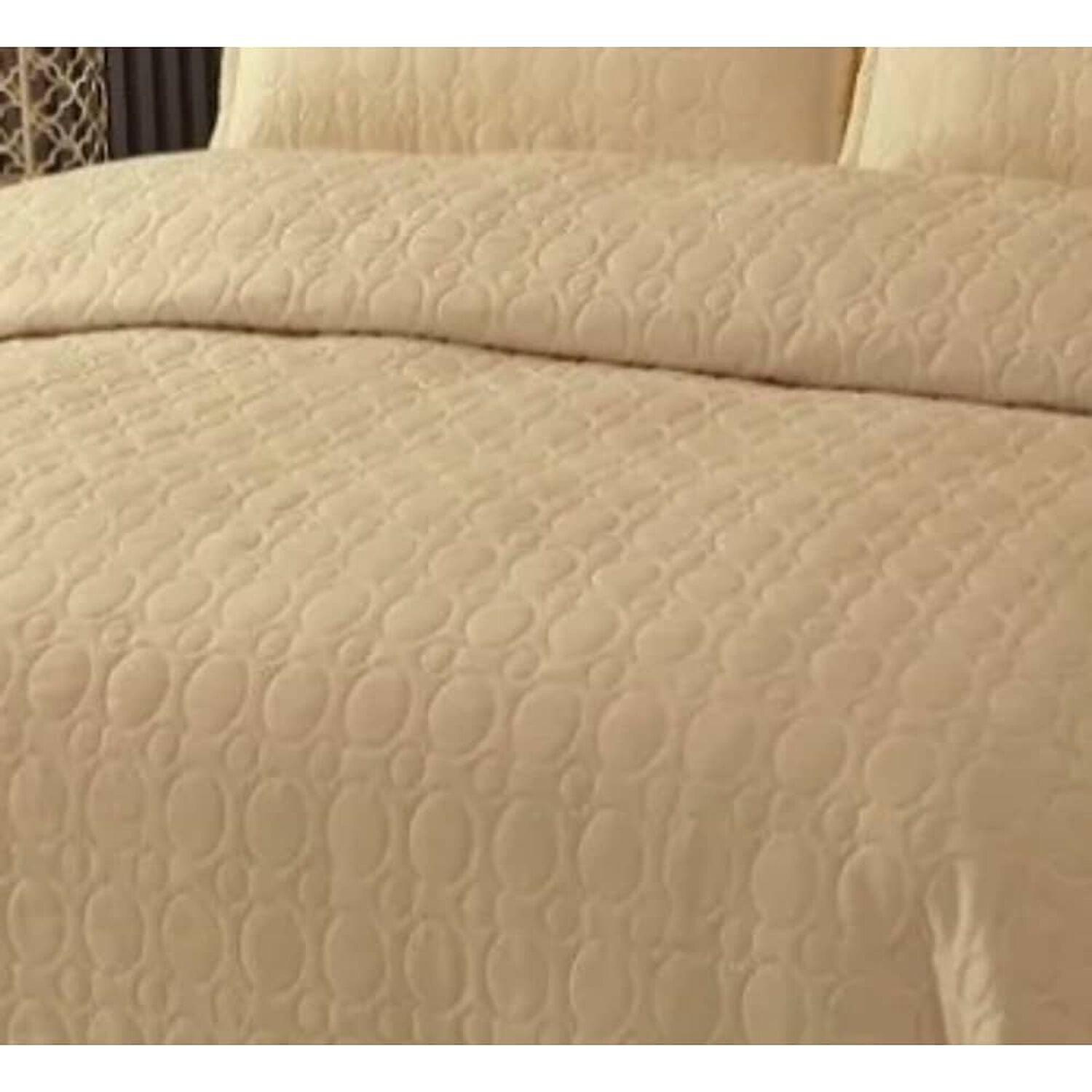Cubrecama Quilt 2 Plazas Liso. Crema image number 1.0