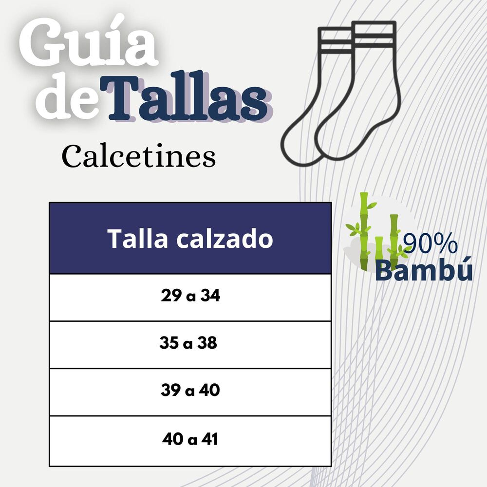 Pack 3 Calcet&iacute;nes Escolares Corto Acr&iacute;lico Azul Ni&ntilde;o Y Ni&ntilde;a image number 3.0