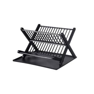 Platera Escurridor 2 Niveles Estante Para Platos Y Tazas Negro