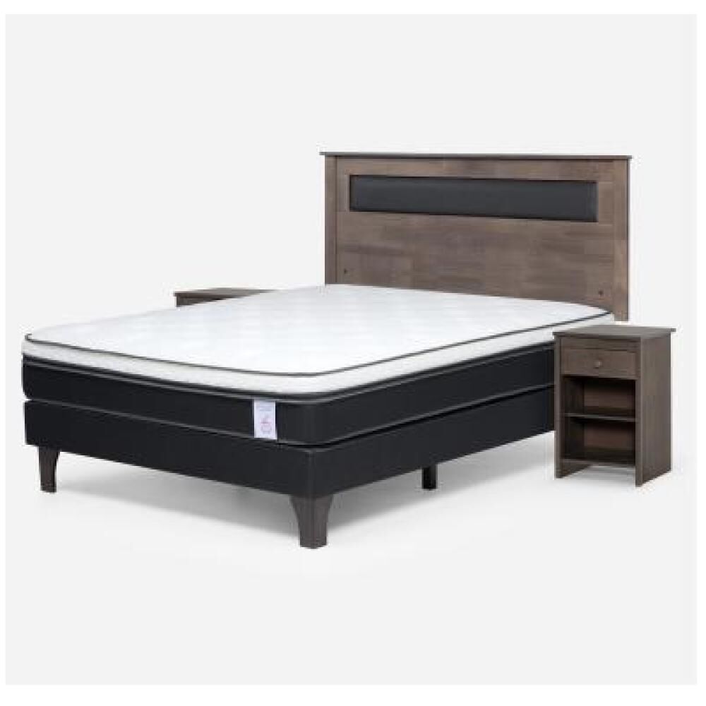 Cama Europea Rosen New Style 6 / 2 Plazas / Base Normal + Set De Maderas image number 9.0