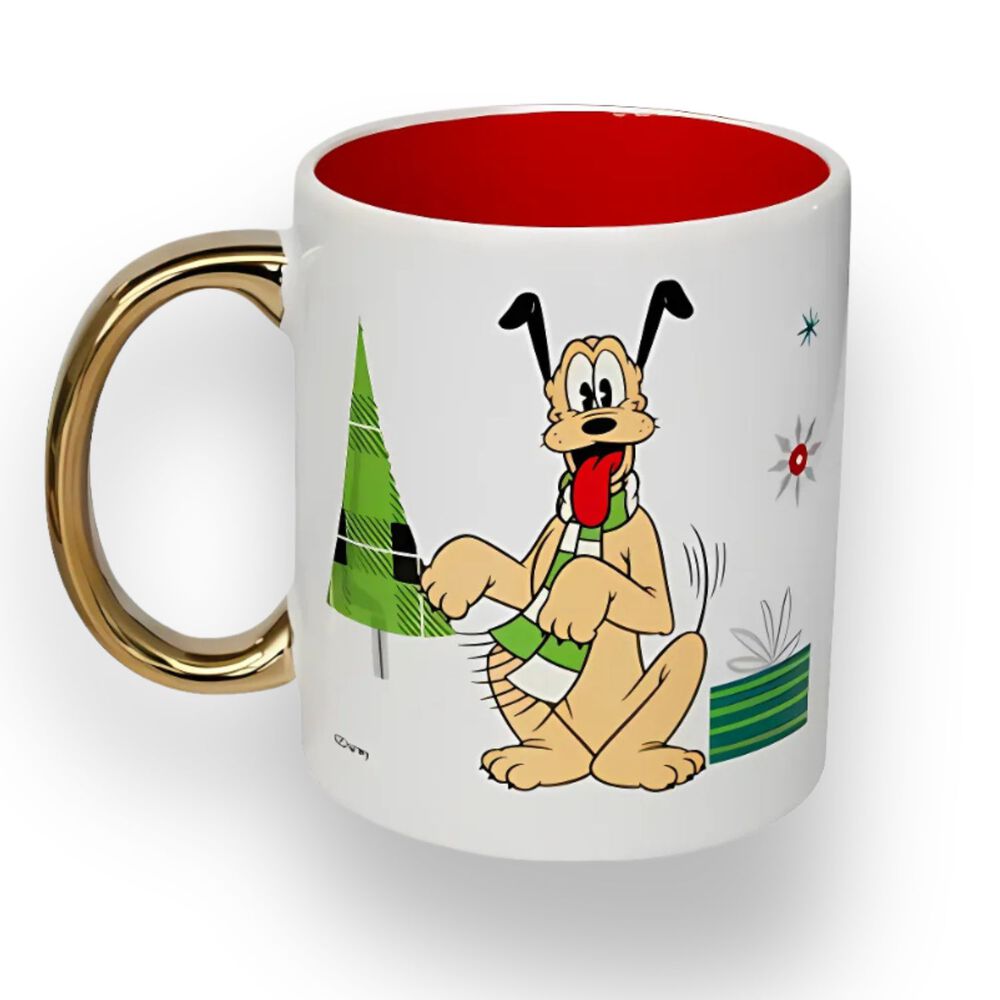 Tazon De 330ml Diseño Navideño Perro Dibujo Animados Ceramica image number 1.0