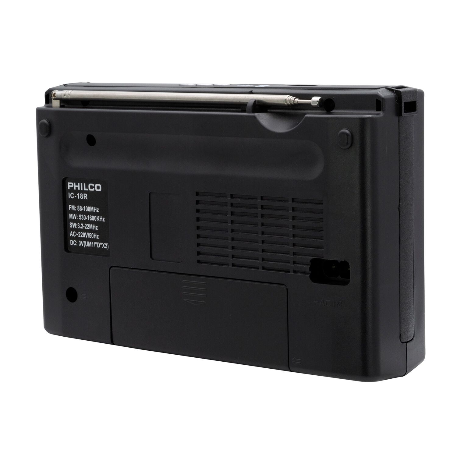 Radio Am / Fm Multibandas Recargable A Pilas Y Corriente 18r image number 3.0