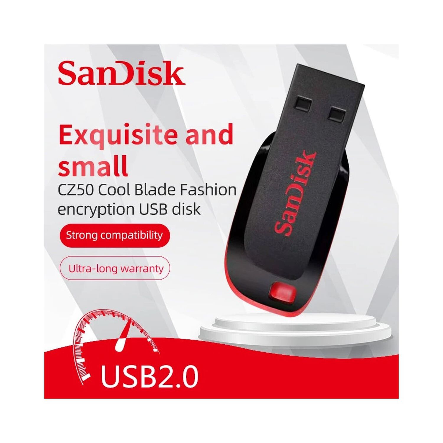 Pendrive Sandisk 128 Gb Cruzer Blade Usb 2.0 Flash Drive Z50 image number 6.0