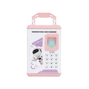 Alcanc&iacute;a Para Ni&ntilde;o Robot Bodyguard Caja Fuerte Juguete Rosa