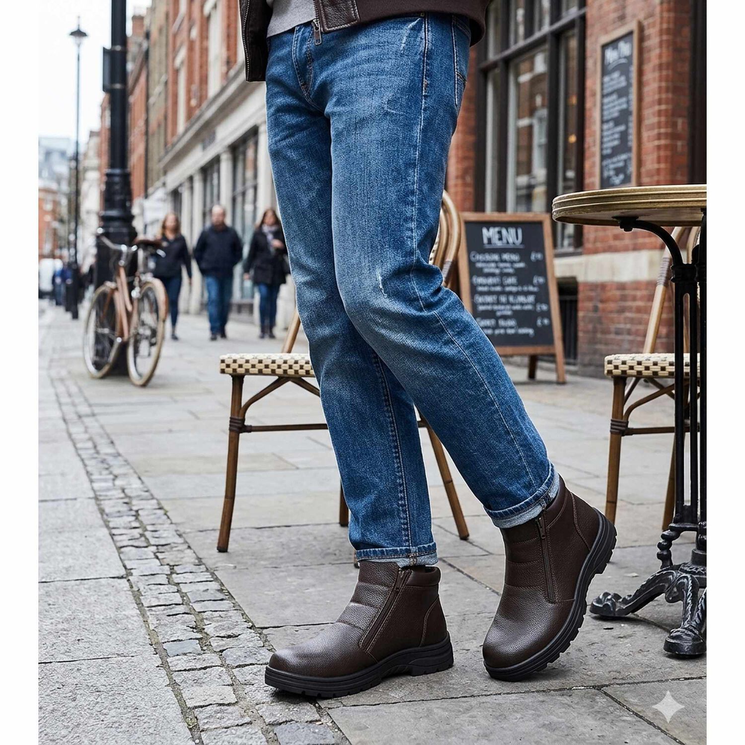 Botin De Cuero Con Chiporro Aegir Cafe London Adixt image number 5.0
