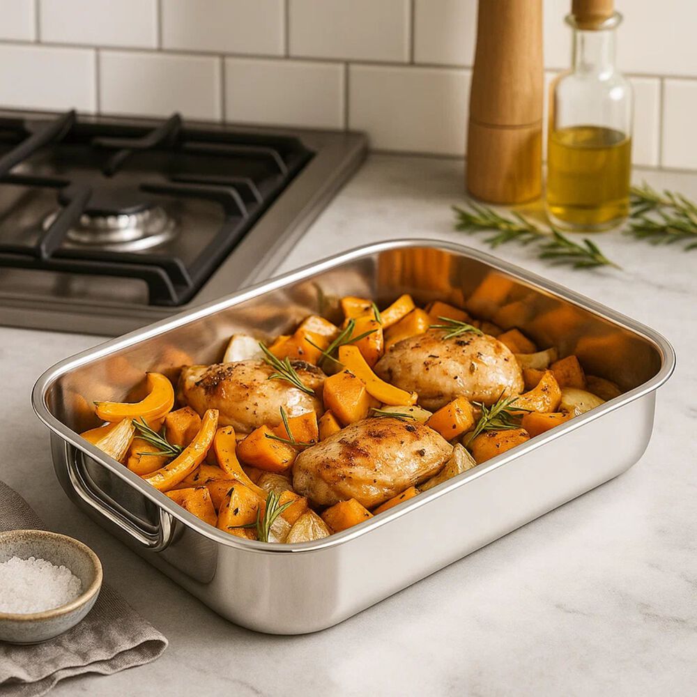 Bandeja Rectangular Multiuso Cuiner Acero Inoxidable 30cm image number 2.0