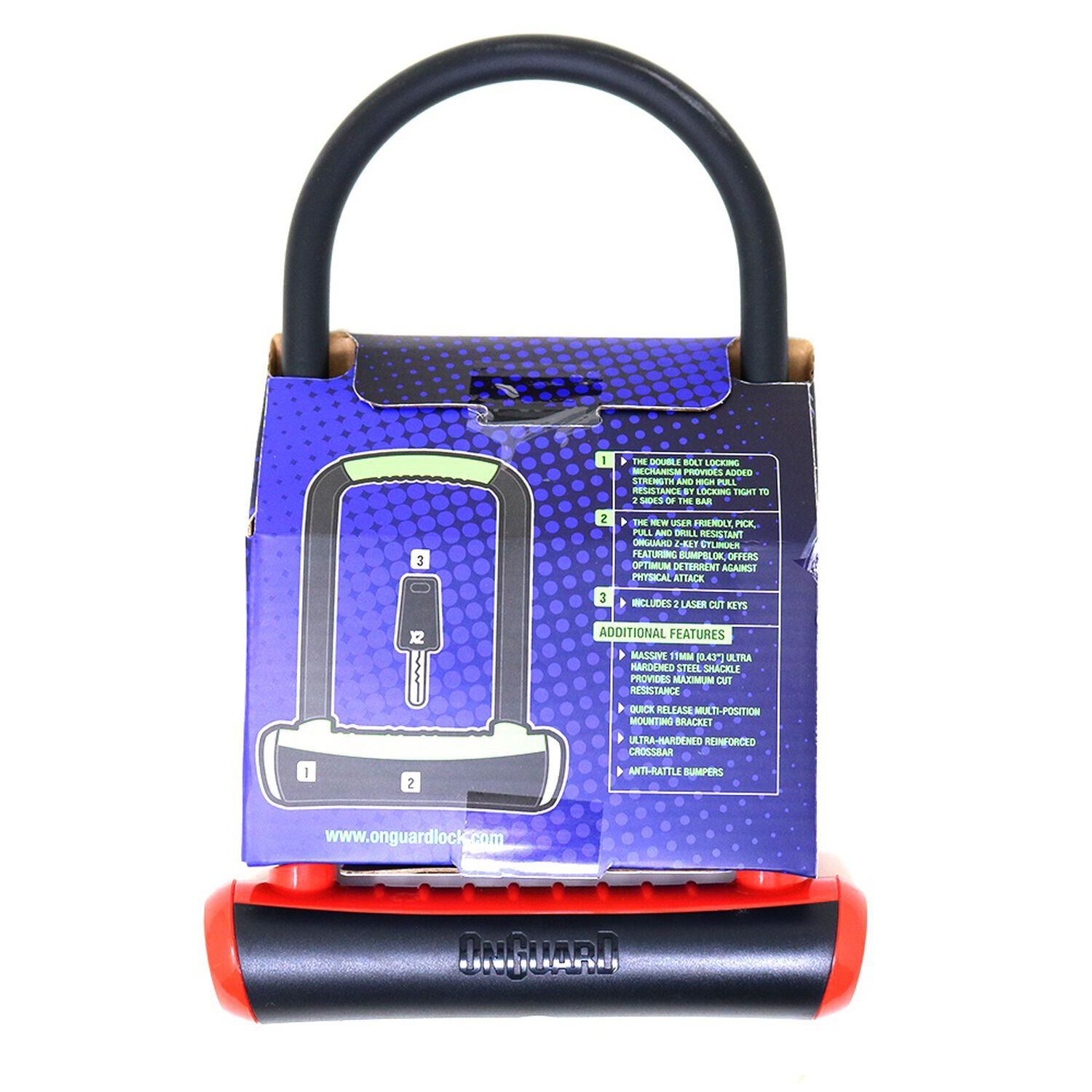 Candado Onguard Llave U-lock Ns 115x230mm image number 2.0
