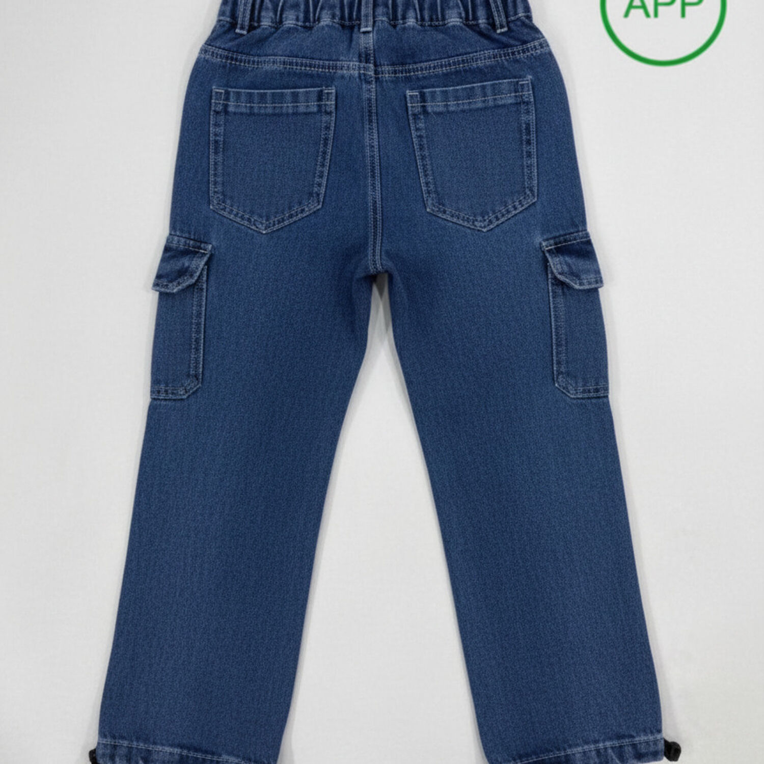 Pantal&oacute;n Cargo Jeans Ni&ntilde;o Denim Resistente image number 3.0