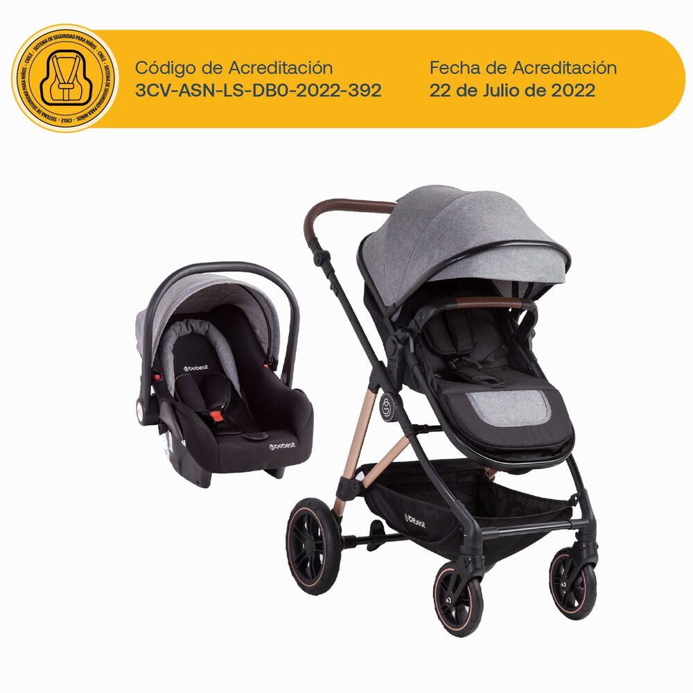 Coche Cuna Travel System Neo Gris Bebesit image number 10.0