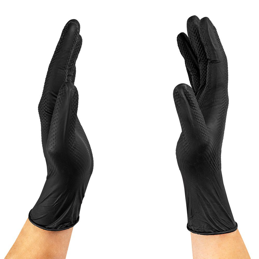 Guante Nitrilo Texturizado Negro 8gr Steelpro Raven 100uds image number 5.0