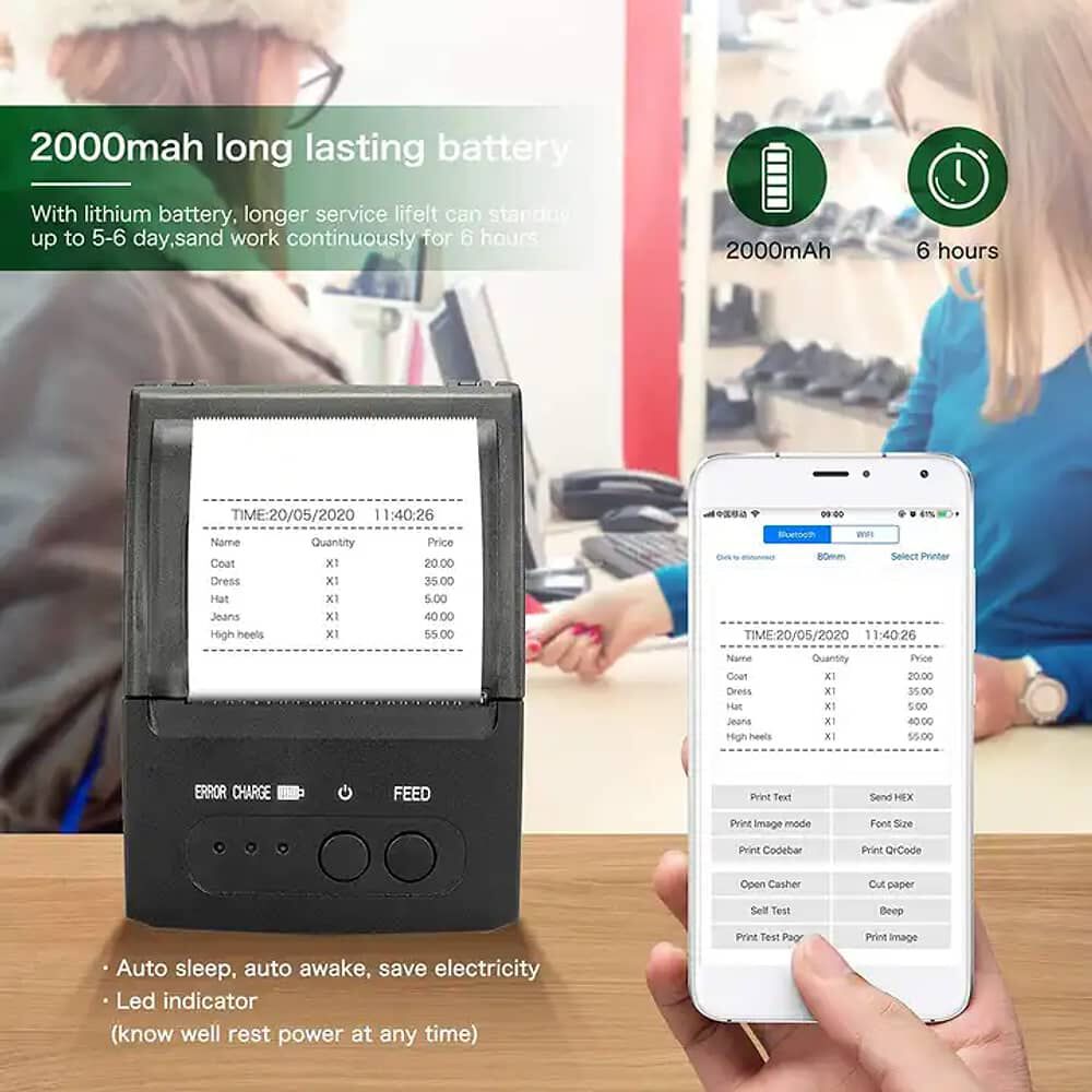 Impresora T&eacute;rmica Port&aacute;til 58mm Para Smartphone Bt Ut-prt58b image number 2.0