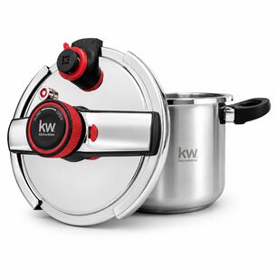 Olla A Presi&oacute;n Kw Acero Inoxidable Oxford 6lt Triple V&aacute;lvula