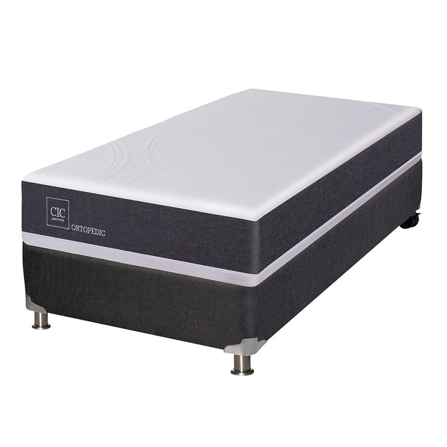 Box Spring Cic New Ortopedic B5 / 1.5 Plazas / Base Normal image number 0.0