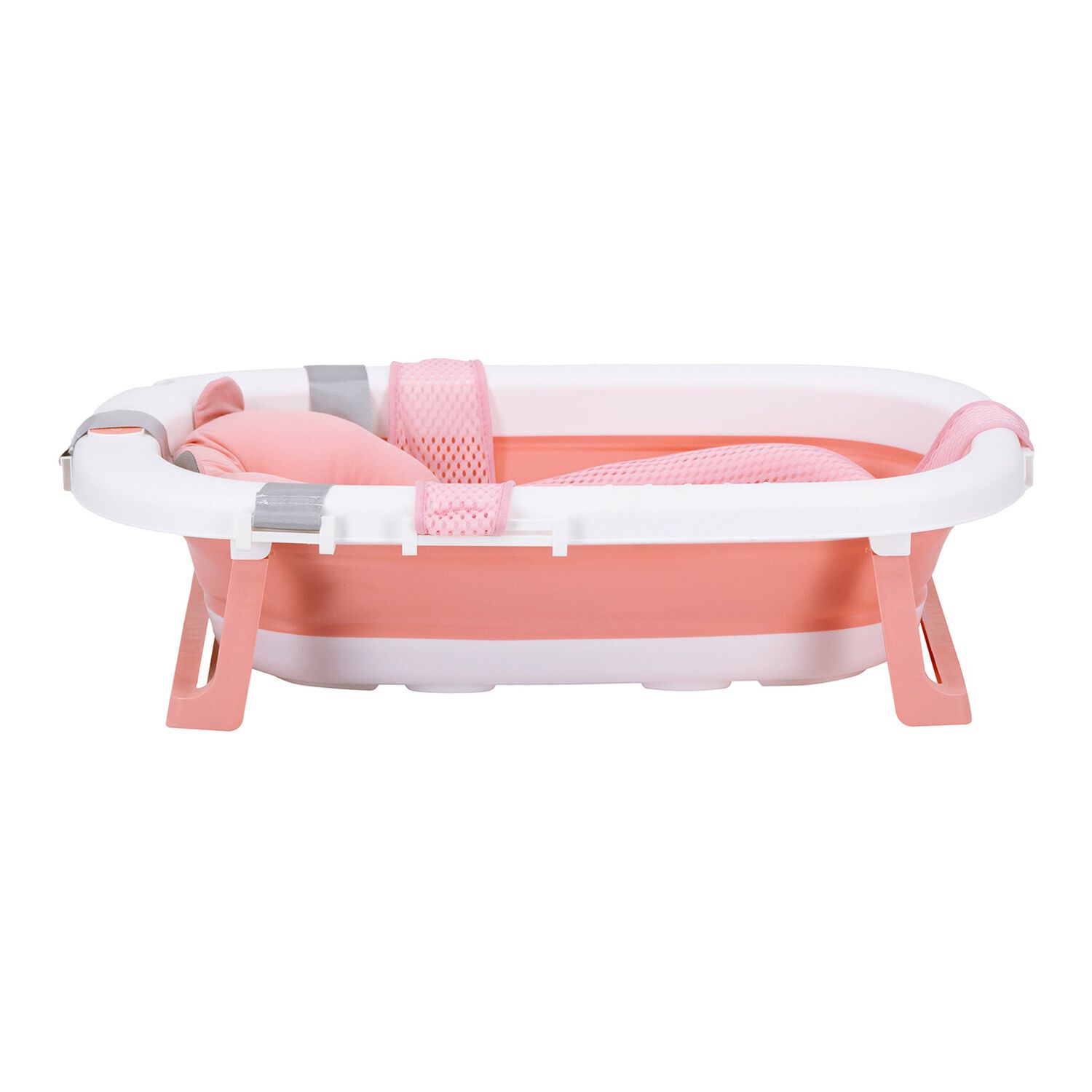 Ba&ntilde;era Plegable Bebe Con Cojin Almohada Y Reductor Rosada image number 3.0