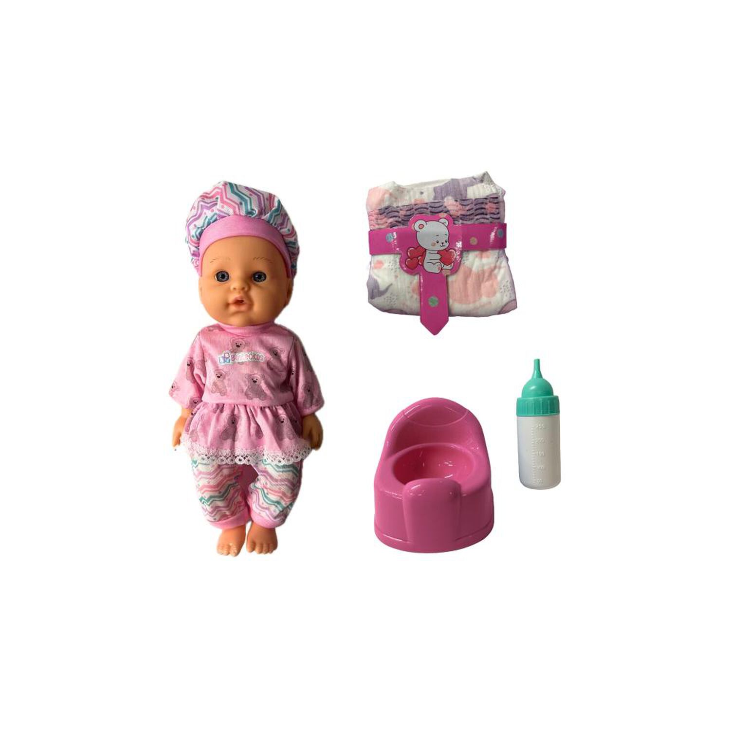 Mu&ntilde;eca Babydoll Bostecitos Pip&iacute;, 3 Accesorios Con Try Me Surtido image number 0.0