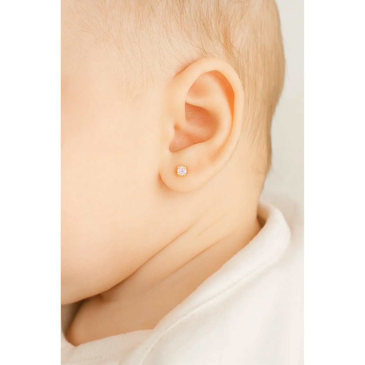 Aros Abridores Chispas 2mm No1 Oro 18k Circ&oacute;n Beb&eacute; Ni&ntilde;a image number 2.0