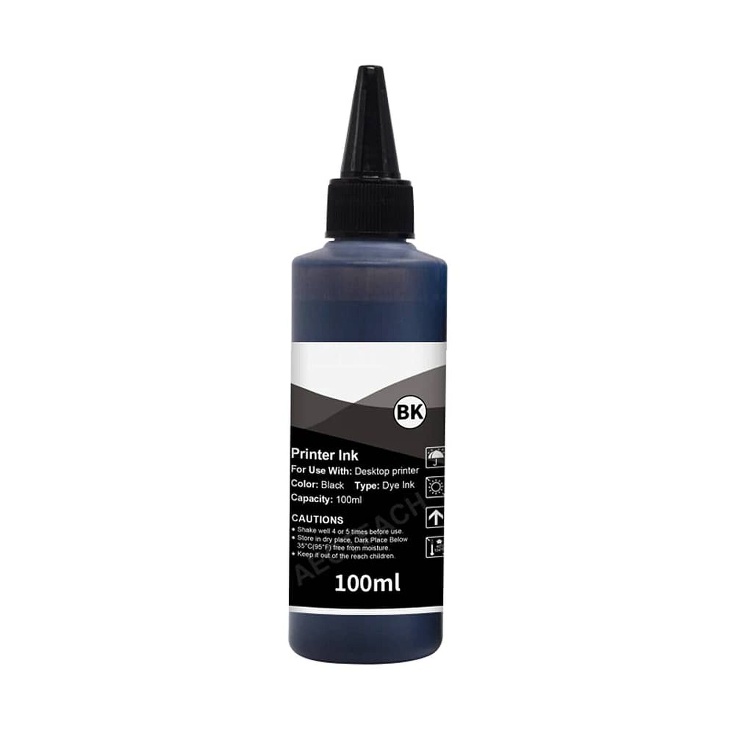Tinta Para Recargar Impresoras 100ml Black Premium Quality image number 0.0