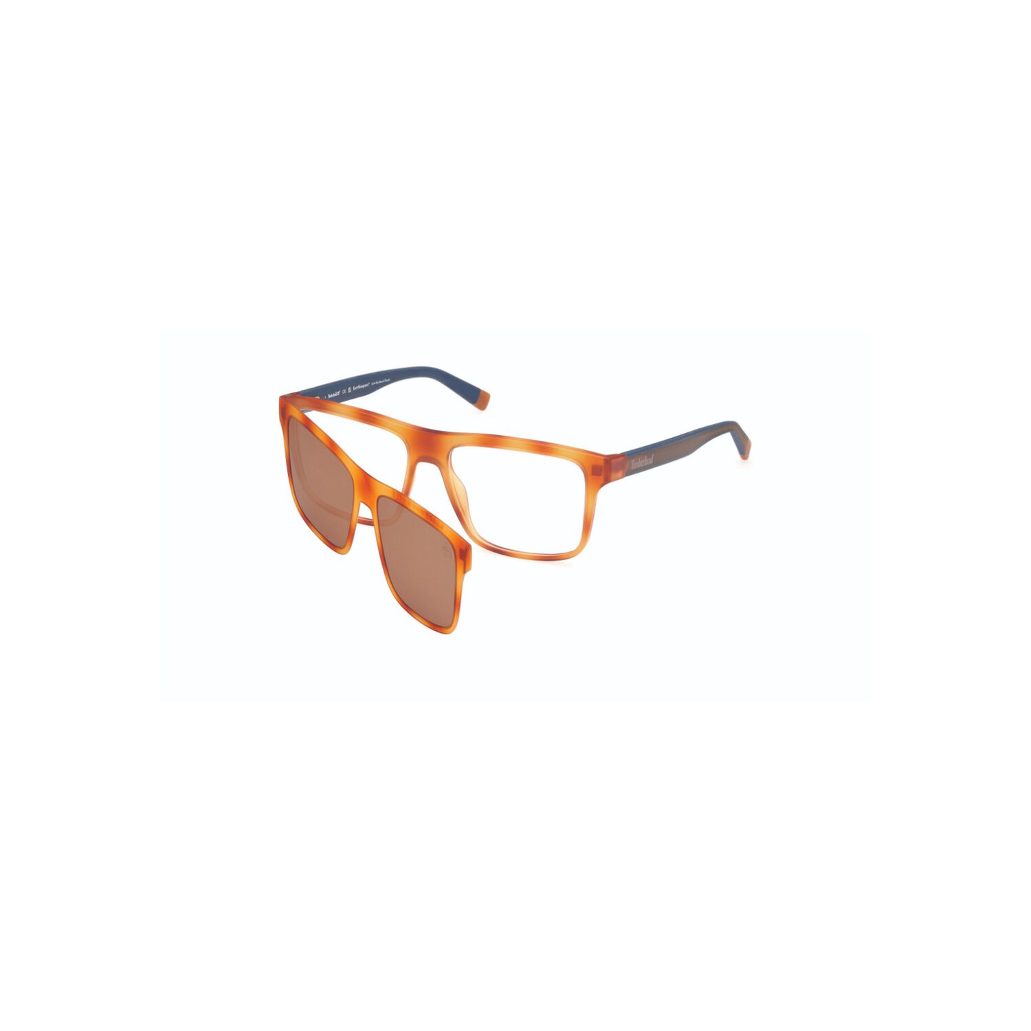 Lentes &Oacute;pticos Havana Oscuro Con Clip-on Timberland image number 2.0