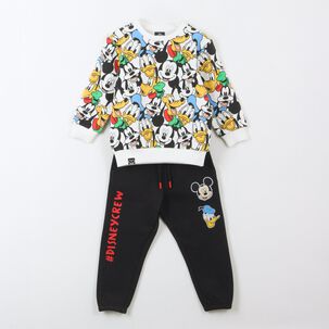 Conjunto Buzo Ni&ntilde;o Print Mickey & Friends Blanco Disney