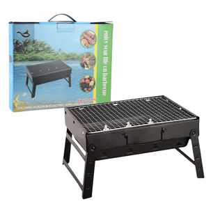 Parrilla Port&aacute;til A Carb&oacute;n Plegable Para Camping Y Asado 36x29cm