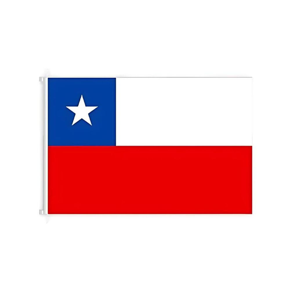 Bandera Chilena 150x220cm De Tela Fiestas Patrias image number 2.0