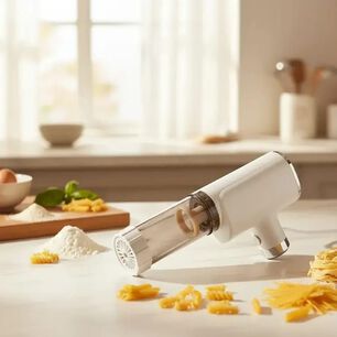 M&aacute;quina De Hacer Pasta El&eacute;ctrica Inal&aacute;mbrica Port&aacute;til Recargable Color Blanco.