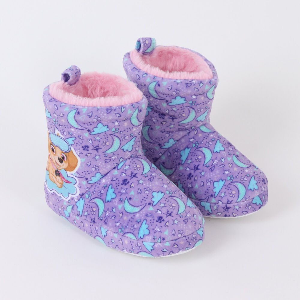 Pantufla Bota Ni&ntilde;a Invernal Skye Cielo Morado Paw Patrol image number 1.0