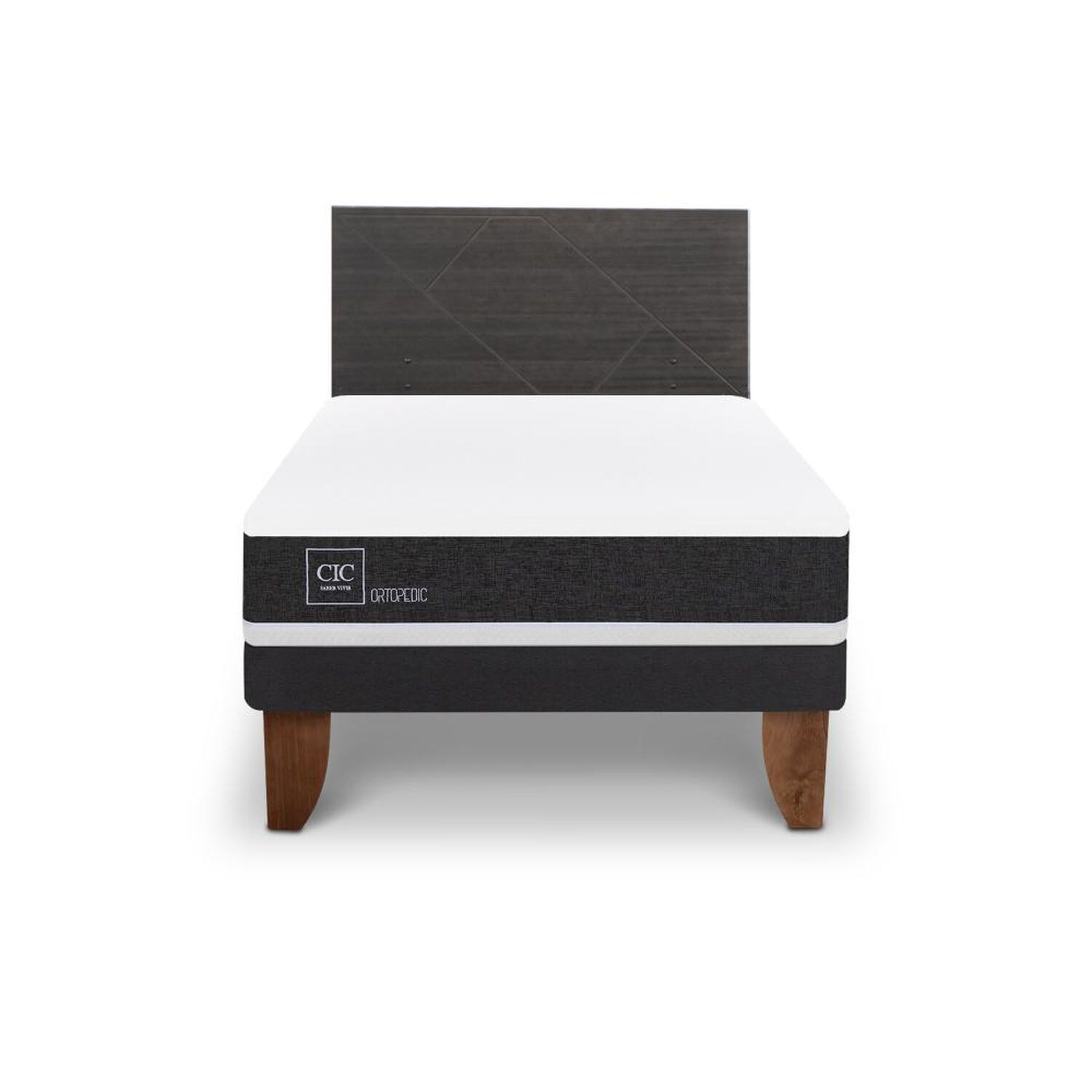 Cama Europea Cic Ortopedic / 1.5 Plazas / Base Normal + Respaldo image number 0.0