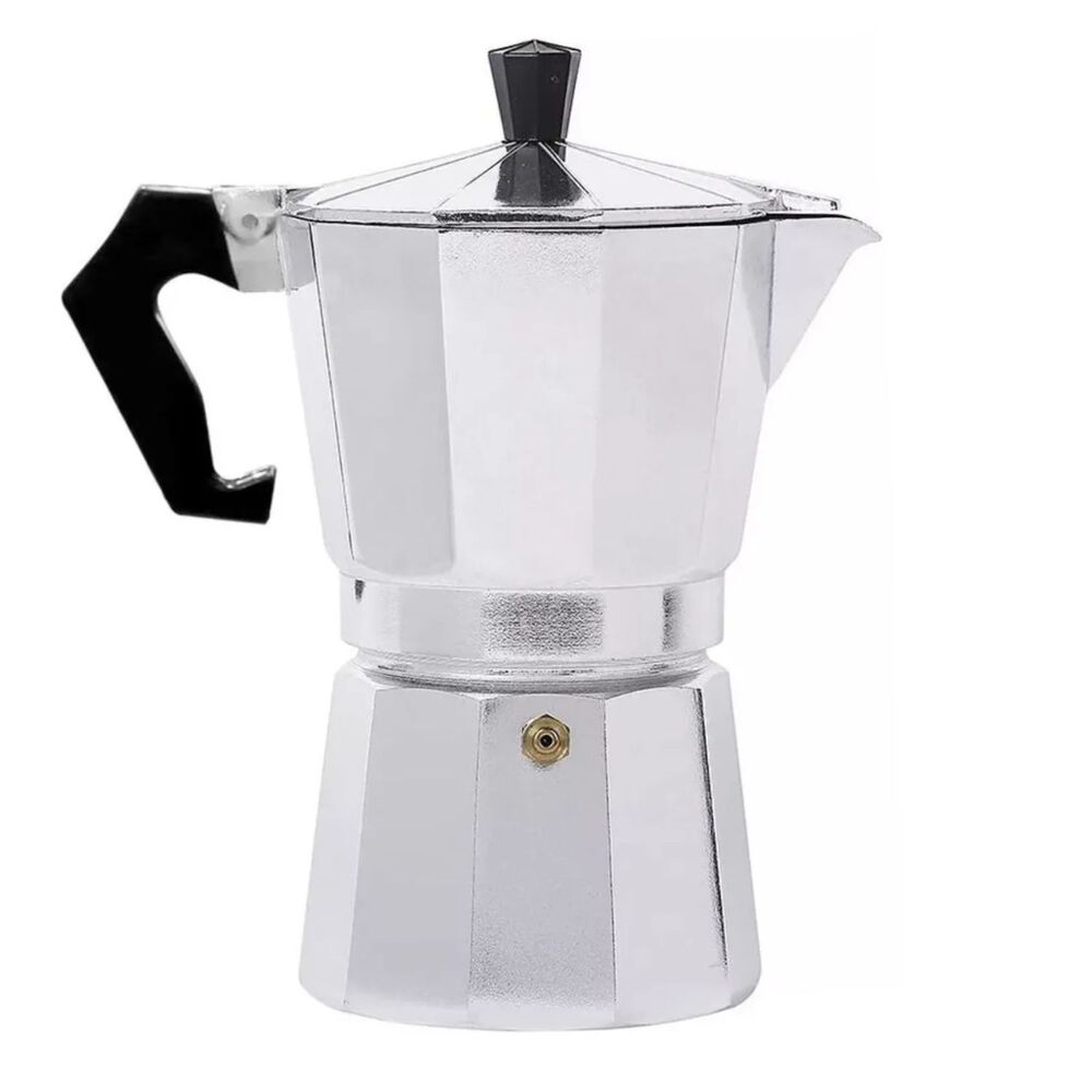 Moledor El&eacute;ctrico De Caf&eacute; + Cafetera Italiana Greca 9 Tazas Color Gris image number 3.0