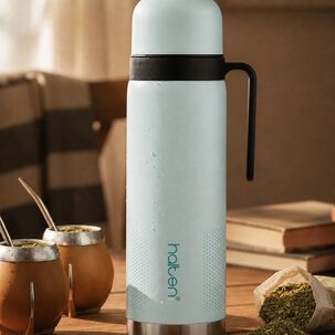 Termo Matero 1 Litro Acero Inoxidable Con Vertedor Matero Cebador Halten Verde
