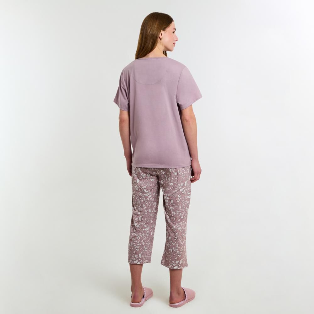 Pijama Capri Manga Corta Mujer Lesage image number 3.0