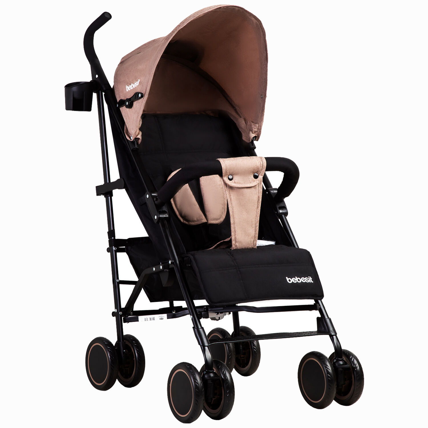 Coche Paragua Khronos Beige Rosado Bebesit image number 0.0