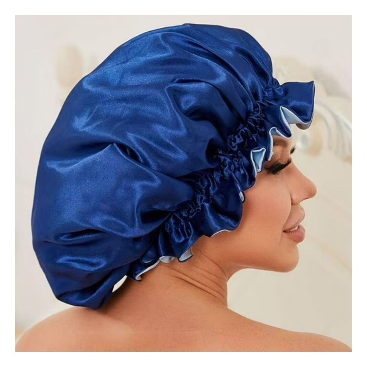 Gorro De Sat&iacute;n Antifrizz Para Cabello Corto A Medio image number 3.0