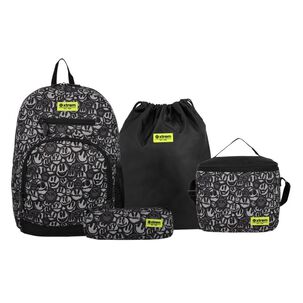 Multipack 6xt Mochila Ni&ntilde;o Xtrem Graffiti Print Negro