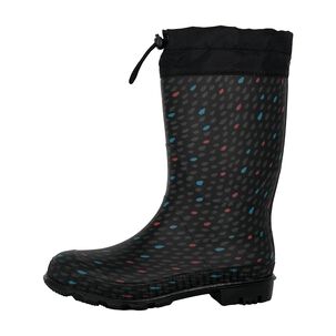 Bota De Agua Con Polar Biela Gotas Negro Alquimia