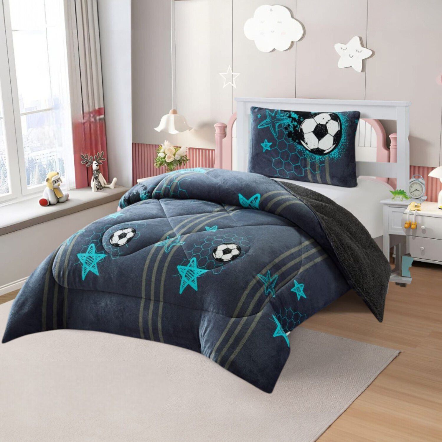 Plumon De Invierno Plush Liso Con Chiporro De 1.5 Plazas + 1 Funda Para Almohada Cip1.5p-40 image number 0.0