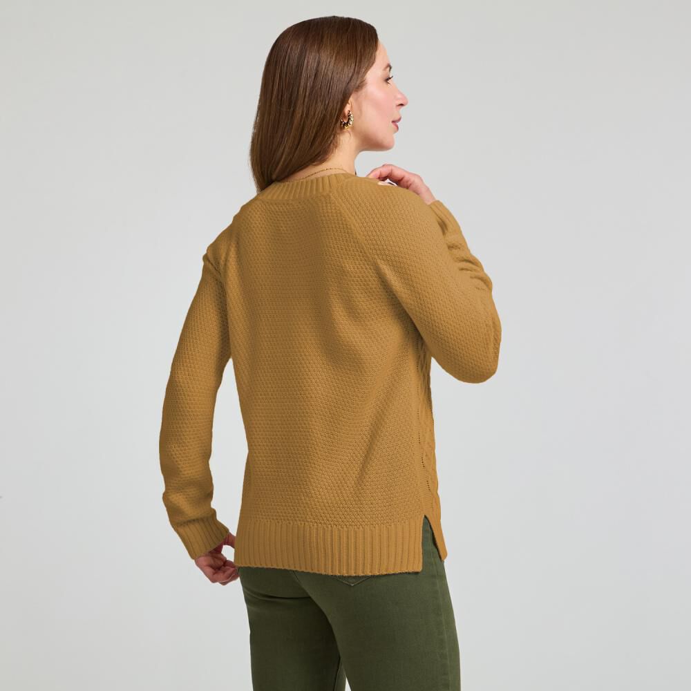 Sweater Trenzado Manga Larga Cuello Redondo Mujer Geeps image number 1.0
