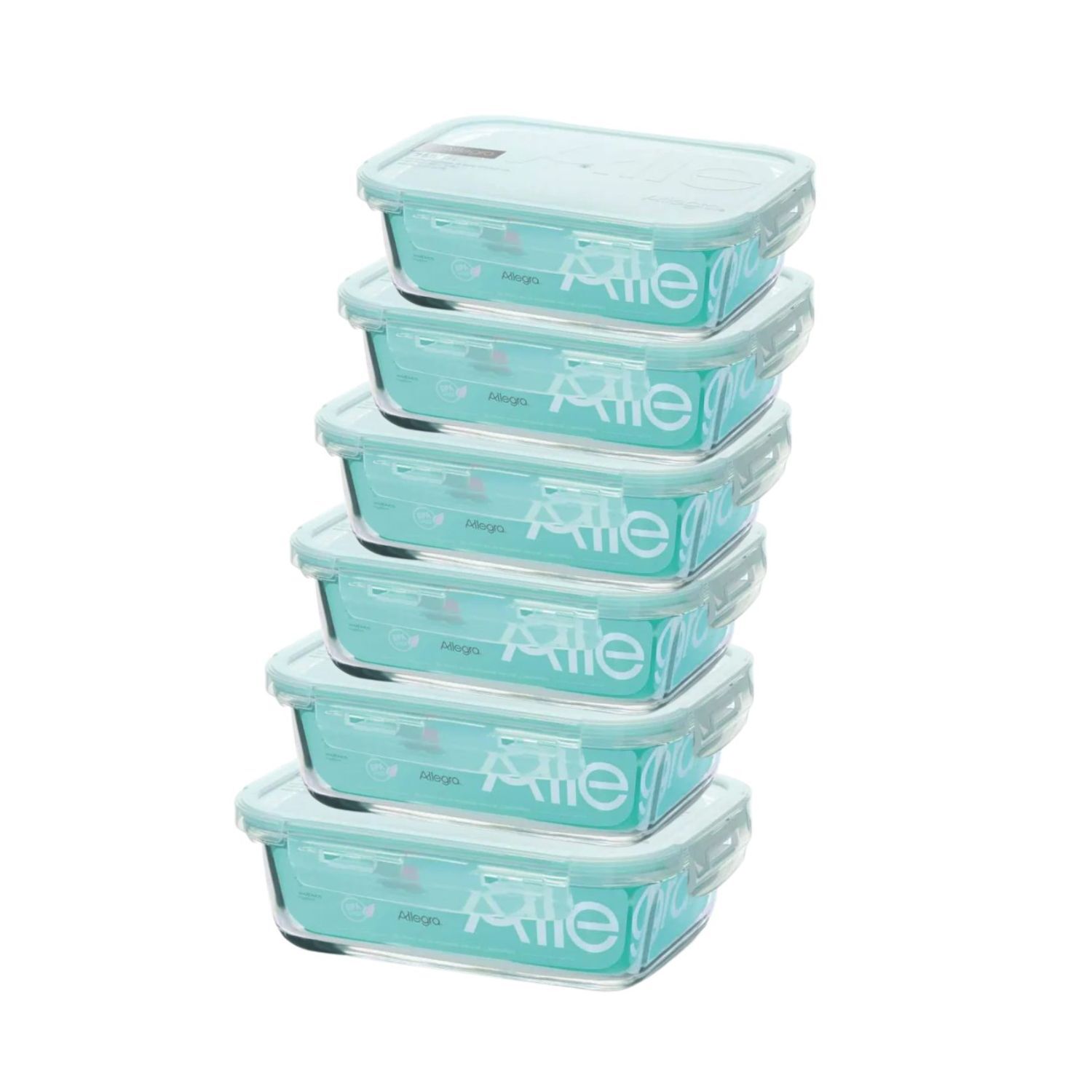 Set 6 Contenedores Hermetico Rectangular 750ml Allegra image number 0.0