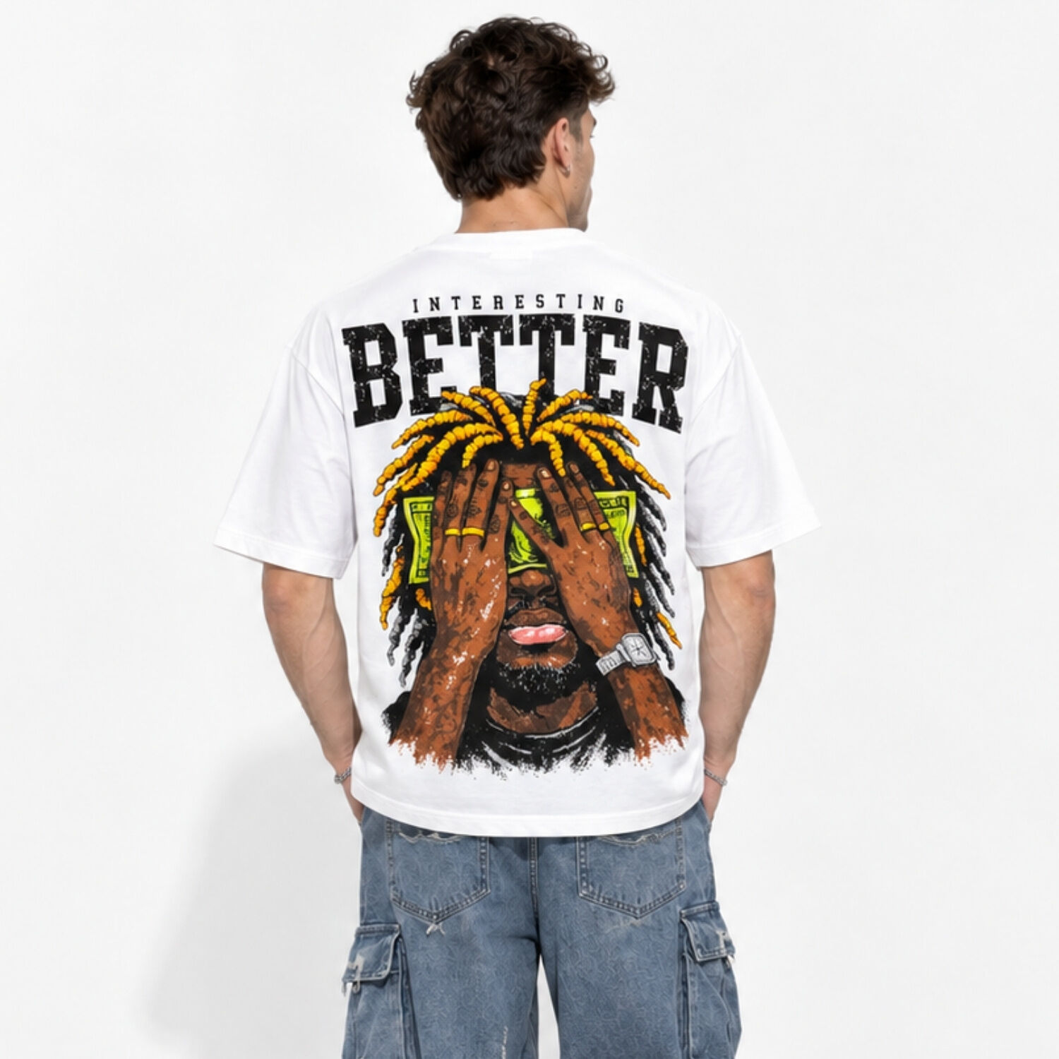Polera Urbana Hombre Oversize Dise&ntilde;o Casual image number 2.0