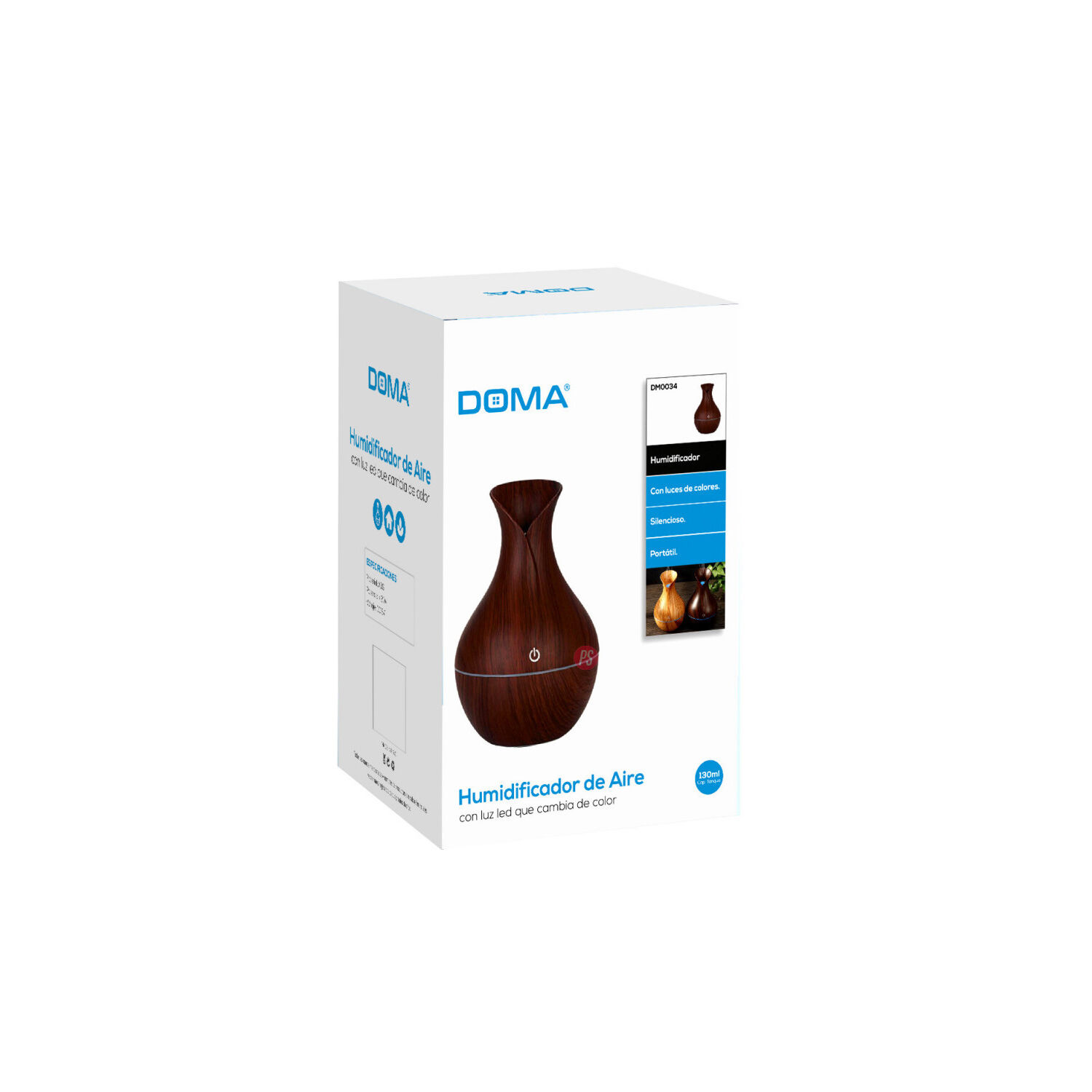 Humidificador Difusor Aroma Terapia Caf&eacute; Oscuro - Ps image number 1.0