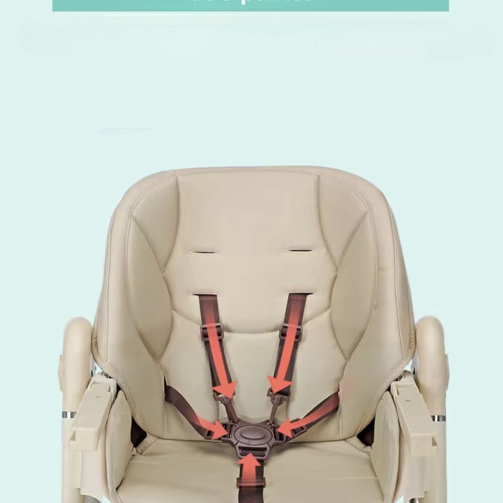 Silla De Comer Multiposiciones Plegable Dorada Lubabycas image number 2.0