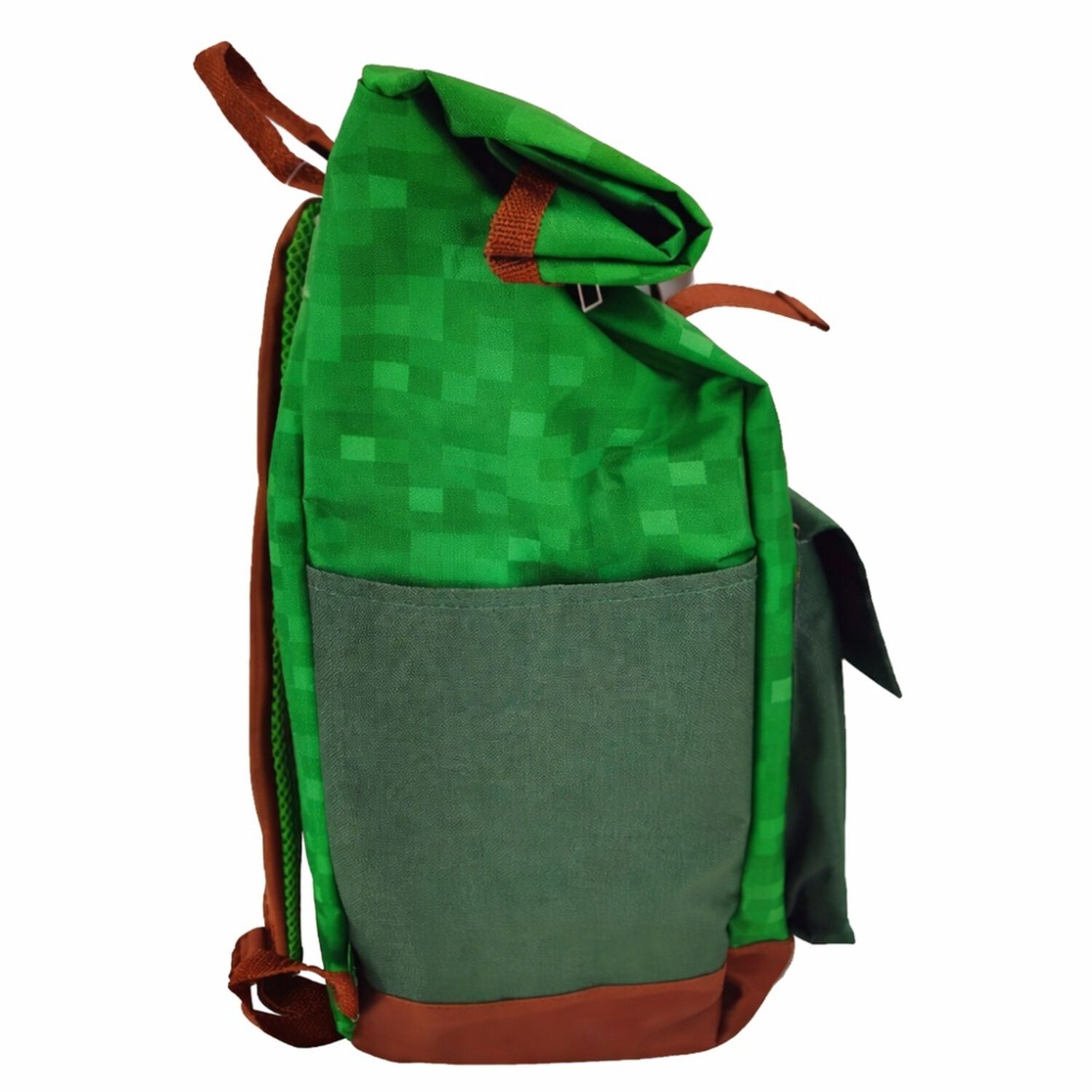 Mochila Escolar Minecraft Verde Rayado Chs-bp2201n image number 1.0