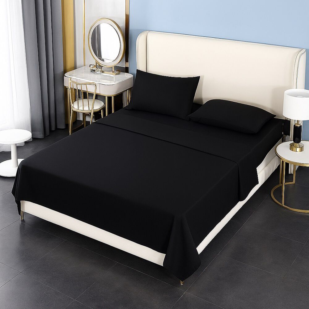 Juego De S&aacute;bana 200 Hilos 2 Plazas 4 Piezas Variedad Colores image number 17.0