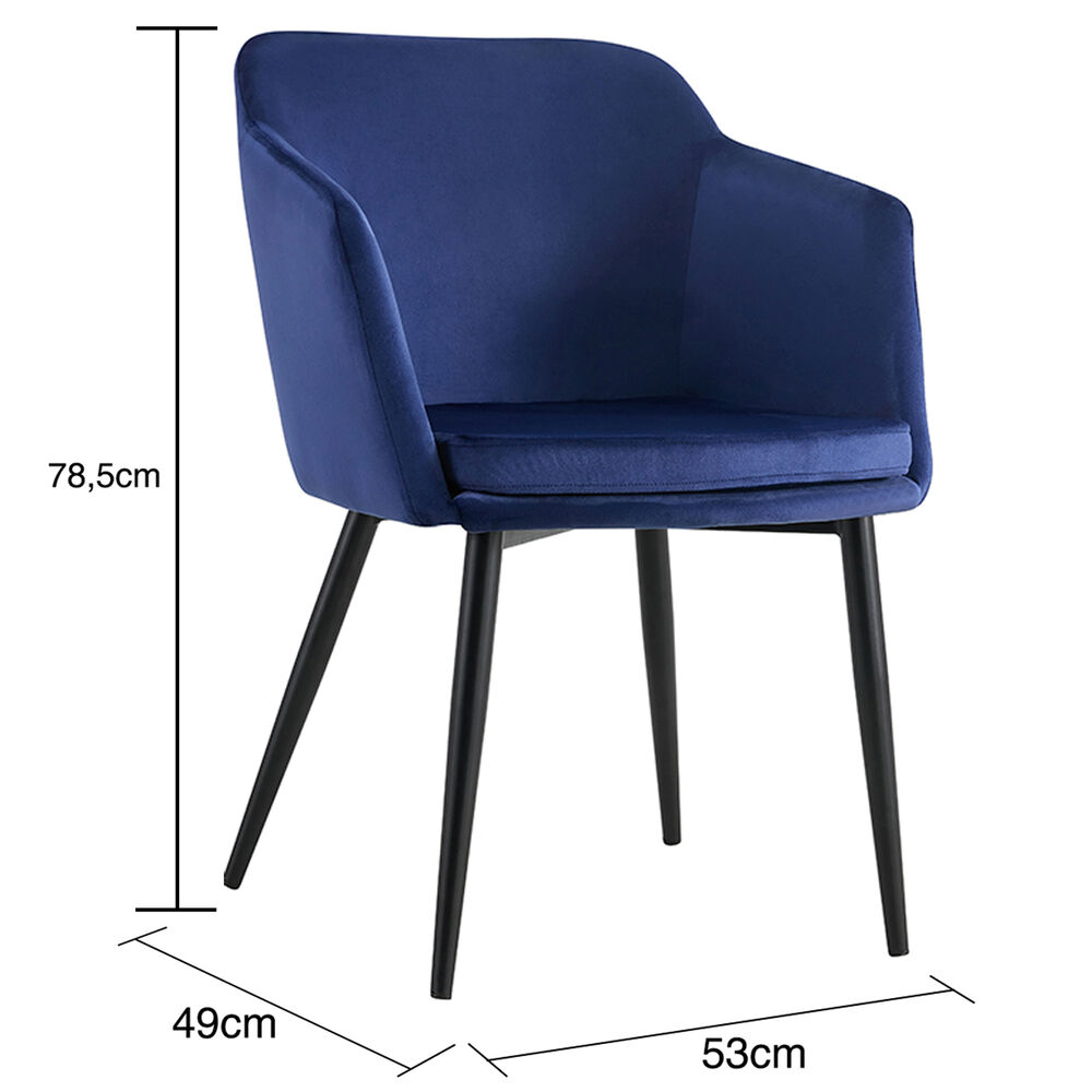 Pack 2 Sillas De Comedor Bogotá Azul image number 2.0