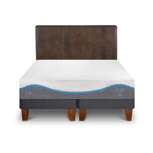 Cama Europea Cic Alaska / King / Base Dividida + Respaldo