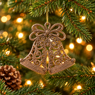 Adorno Navidad Champa&ntilde;a Casaideal / 4 Piezas